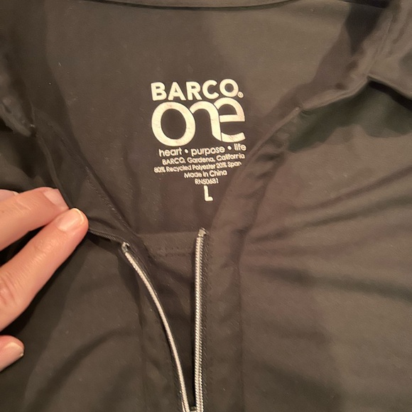 Barco One Women’s Scrub Set Black with Flare pants - Picture 2 of 3